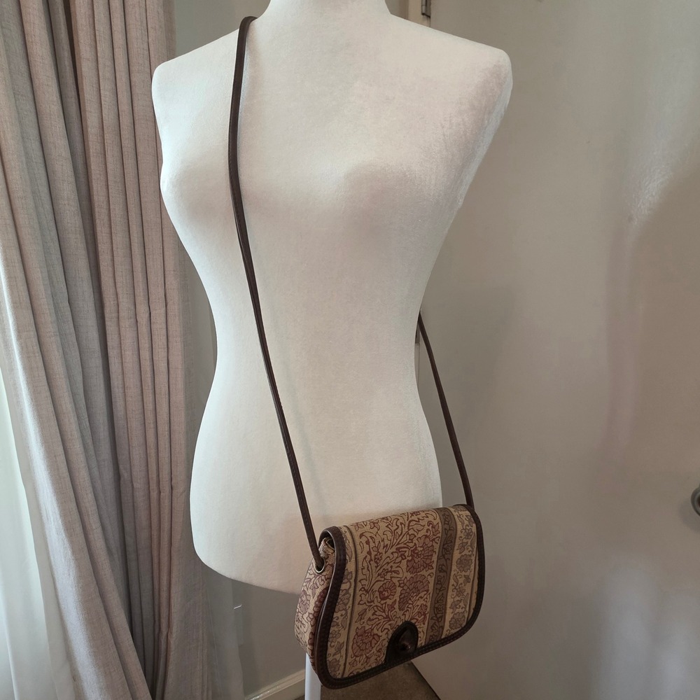 Liz Claiborne Bag Vintage Y2K Crossbody Brown Floral Cottagecore Boho Small - Picture 15 of 15